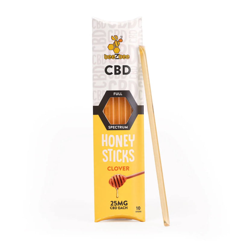 CBD Honey Sticks - 25mg CBD Clover Honey sticks CBD Honey Sticks - 25mg CBD Clover Honey sticks