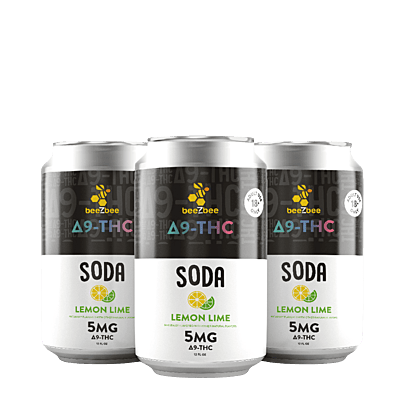 Delta-9 THC Soda - Lemon Lime, 5mg - Case of 24, 12 oz cans