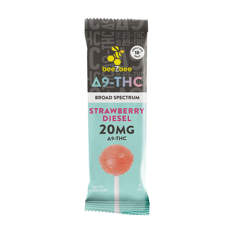 Delta-9 THC Terpene Lollipops - Strawberry Diesel Delta-9 THC Terpene Lollipops - Strawberry Diesel