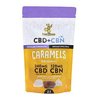 CBD+CBN Caramels - High Strength 2:1 - Original 12ct