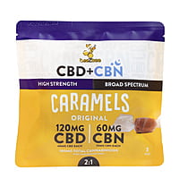 CBD+CBN Caramels - High Strength 2:1 - Original 12ct