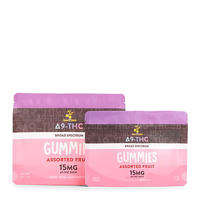 Delta-9 THC Gummies - 75mg - Assorted Fruit - 5ct