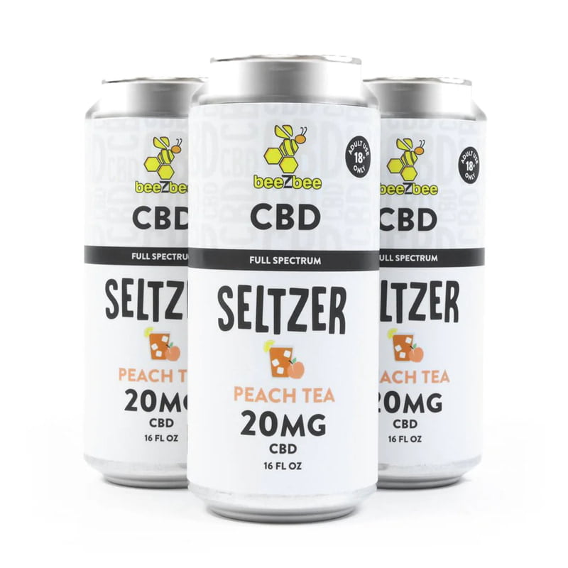 CBD Seltzer - Sparkling Peach Tea CBD Seltzer - Sparkling Peach Tea