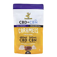 CBD+CBN Caramels - High Strength 2:1 - Original 12ct