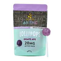 D9 Lollipops - Delta 9 THC Terpene lollipops, Grape Ape, Bag of 3 lollipops D9 Lollipops - Delta 9 THC Terpene lollipops, Grape Ape, Bag of 3 lollipops