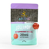 Delta-9 THC Terpene Lollipops - Strawberry Diesel Delta-9 THC Terpene Lollipops - Strawberry Diesel