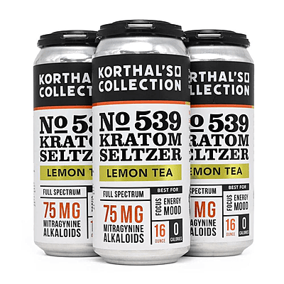 No. 539 Kratom Seltzer, 16 oz. - Lemon Tea | 1 Case of 24 Cans